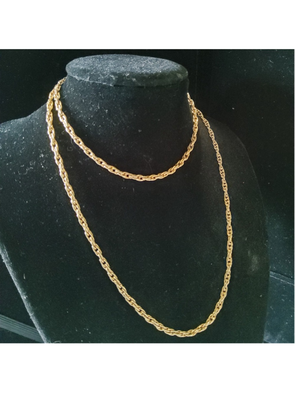 Park Lane Goldtone Rope Chain Necklace 23.7" Excellent Condition